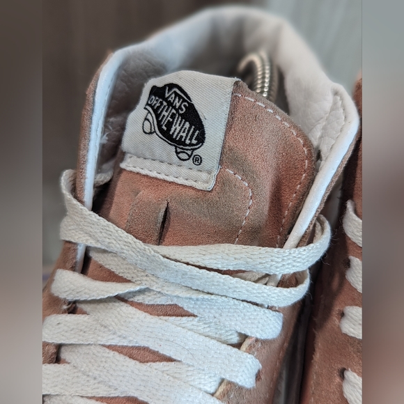 Women's Vans Old Skool Pink Suede & Canvas High Top Sneakers Size 6.5 - Picture 10 of 15